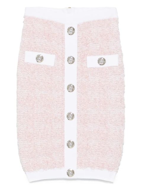Balmain tweed pencil skirt - Pink - zdjęcie produktu nr 1