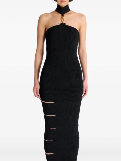 Balmain strapless tube dress - Black