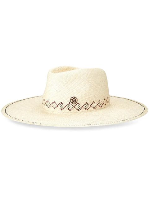 Maison Michel Roy wide-brim fedora hat - Neutrals - zdjęcie produktu nr 1