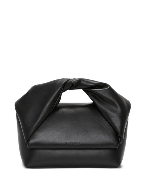 JW Anderson medium Twister leather tote bag - Black - zdjęcie produktu nr 1