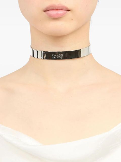 MM6 Maison Margiela polish-finish choker - Silver - zdjęcie produktu nr 2