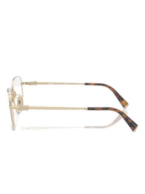 Miu Miu Eyewear geometric glasses - Gold