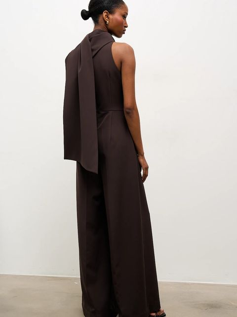 Answear.LAB kombinezon kolor brązowy