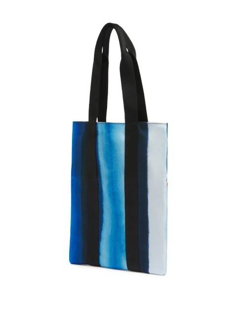 Marni striped tape-handles tote bag - Blue - zdjęcie produktu nr 2