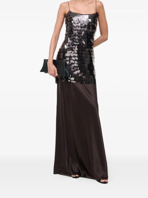 STAUD Mesa Earth sequin strappy maxi dress - Brown - zdjęcie produktu nr 2