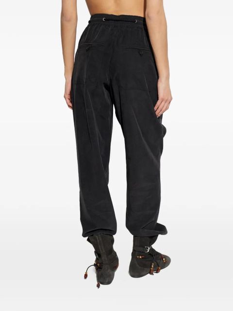 ISABEL MARANT drawstring pleated trousers - Black