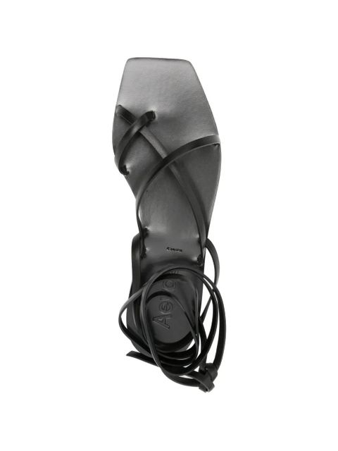 Aeyde Norah strappy leather sandals - Black