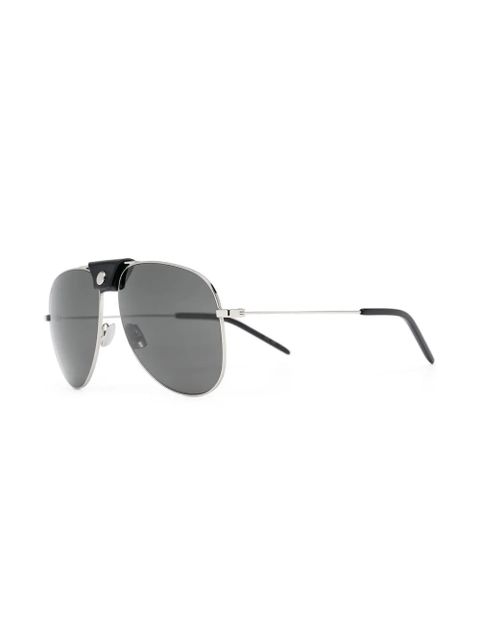 Saint Laurent Eyewear pilot-frame sunglasses - Silver