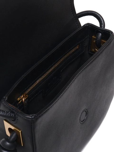 PINKO logo-buckle shoulder bag - Black