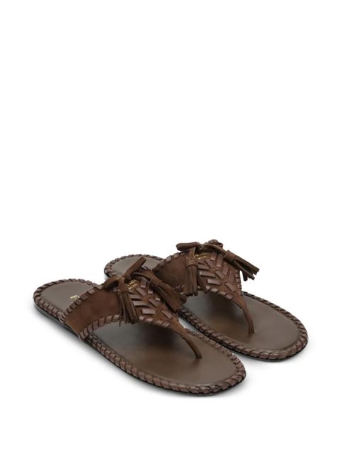 Prada suede flat sandals - Brown - zdjęcie produktu nr 2