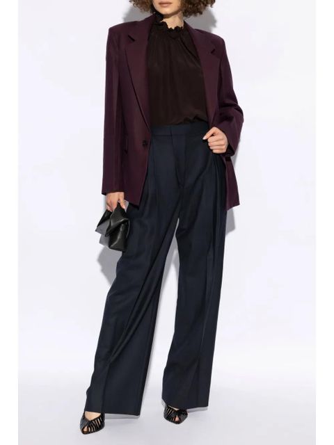 Victoria Beckham draped silk blouse - Brown