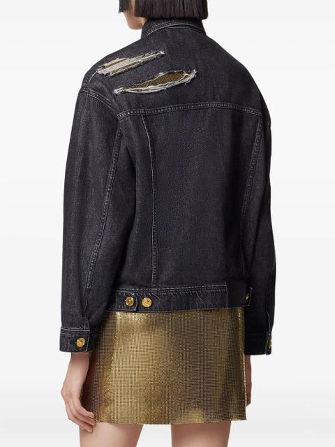 Versace distressed denim jacket - Blue
