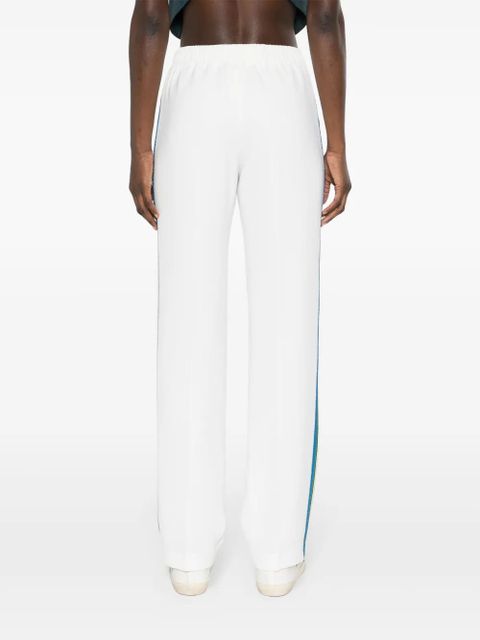 Zadig&Voltaire Pomy stripe-detail crepe trousers - White