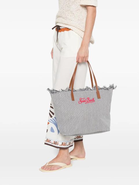 MC2 Saint Barth City stripe-pattern tote bag - Black - zdjęcie produktu nr 2