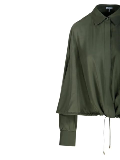 LOEWE drawstring-hem shirt - Green