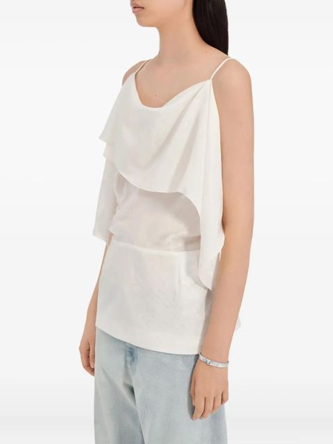 MM6 Maison Margiela ruffled-detail top - White - zdjęcie produktu nr 1