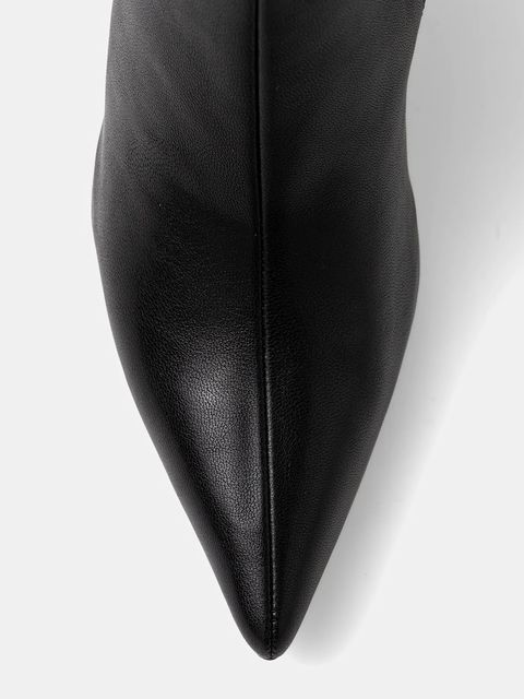 Twinset kozaki damskie kolor czarny na koturnie 252TGT210