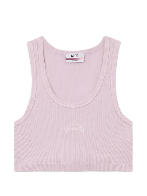 GCDS logo-detail crop top - Purple - zdjęcie produktu nr 1