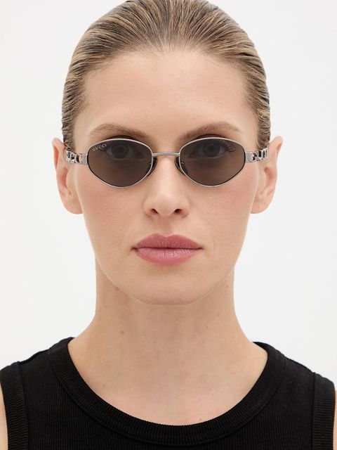 Gucci okulary przeciwsłoneczne damskie kolor srebrny GG1935S