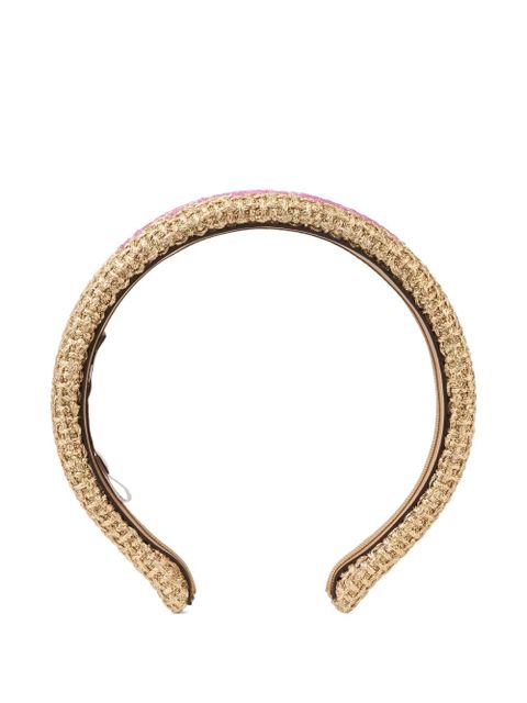 Jimmy Choo logo-script headband - Gold - zdjęcie produktu nr 1