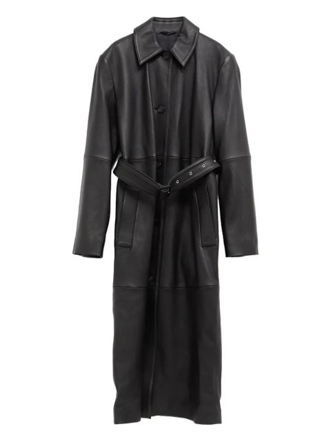 TOTEME belted leather coat - Black - zdjęcie produktu nr 1