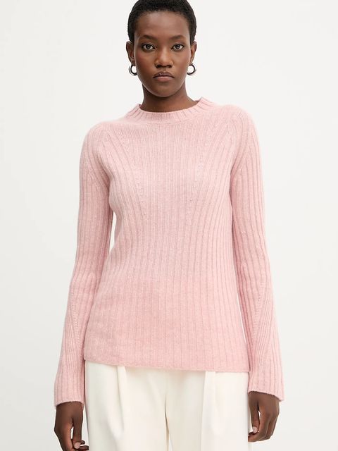 Liviana Conti sweter z wełną damski kolor różowy F5WC88 - zdjęcie produktu nr 1