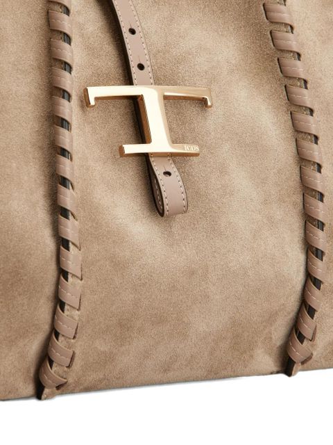 Tod's braided pendant shopping tote bag - Neutrals