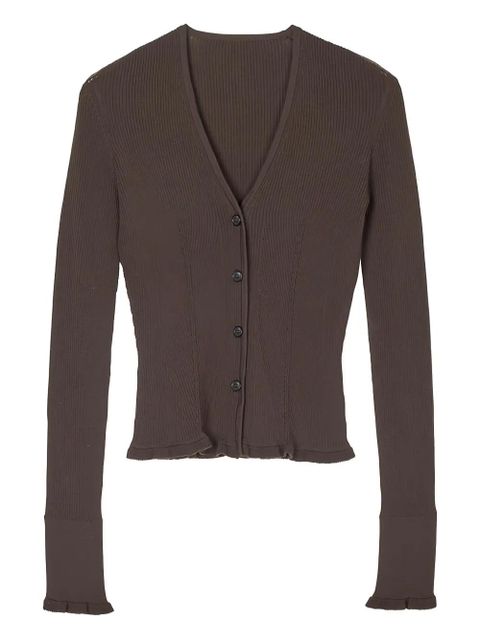 Cecilie Bahnsen Bessie ruffled cardigan - Brown - zdjęcie produktu nr 1