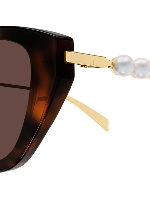 Gucci Eyewear GG1968S pearl cat-eye sunglasses - Brown