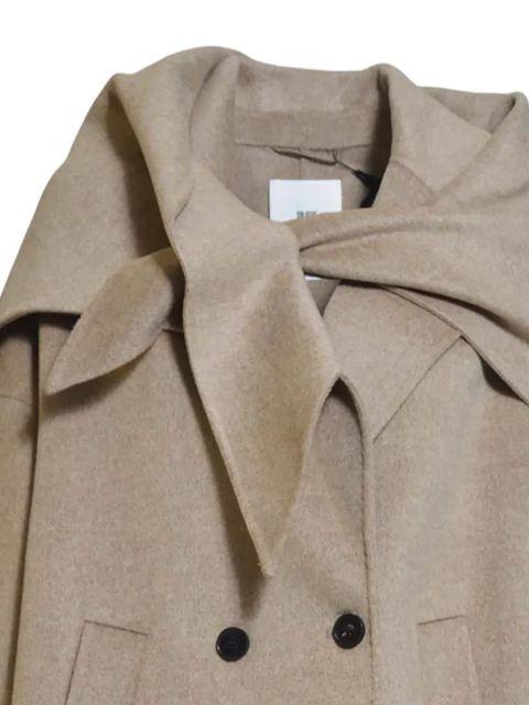 SOLOTRE double-breasted shawl-collar coat - Brown