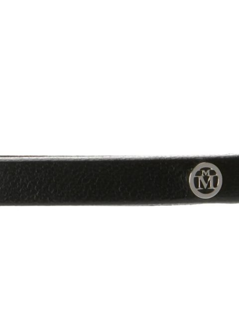 Maison Michel logo-plaque leather headband - Black - zdjęcie produktu nr 2