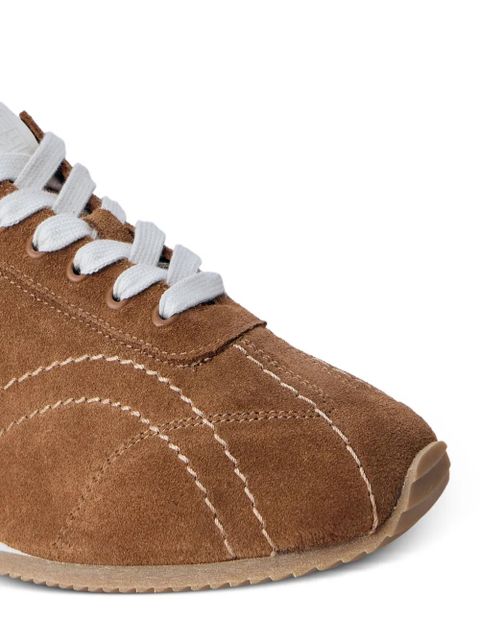 TOTEME Flex lace-up leather sneakers - Brown