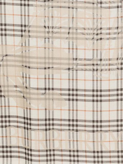 Burberry checked fringed scarf - Neutrals - zdjęcie produktu nr 2