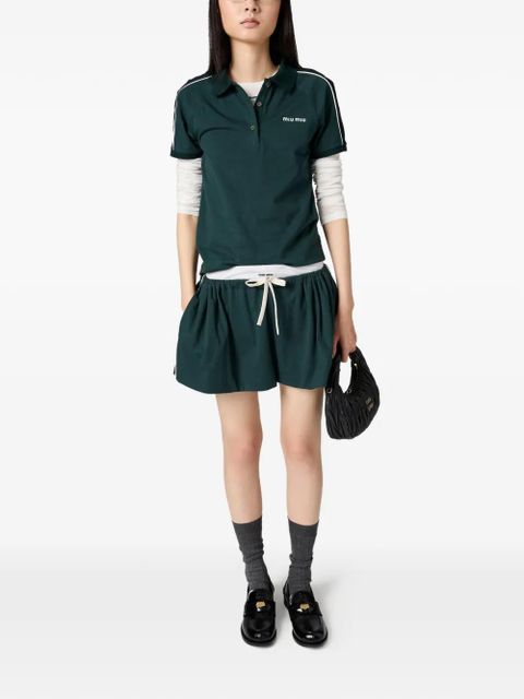 Miu Miu jersey polo T-shirt - Green - zdjęcie produktu nr 2