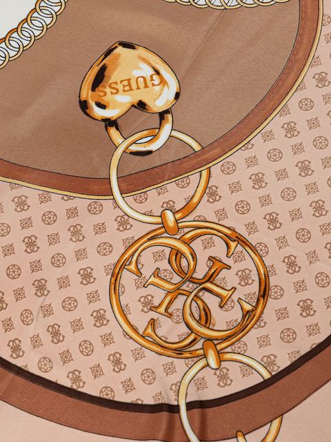 Guess chusta KEFIAH damska kolor beżowy wzorzysta AW5348 POL03