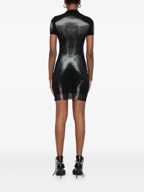 Jean Paul Gaultier body-print mesh dress - Black