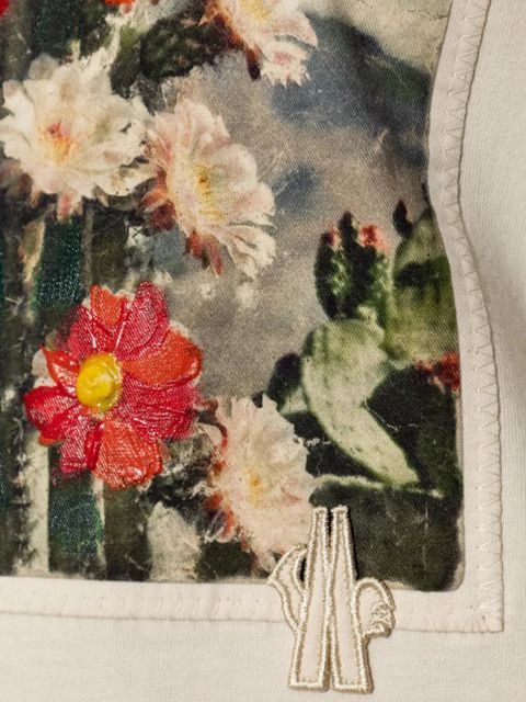 Moncler Grenoble cactus-print T-shirt - Neutrals