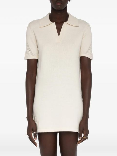 Zadig&Voltaire cable-knit polo dress - Neutrals