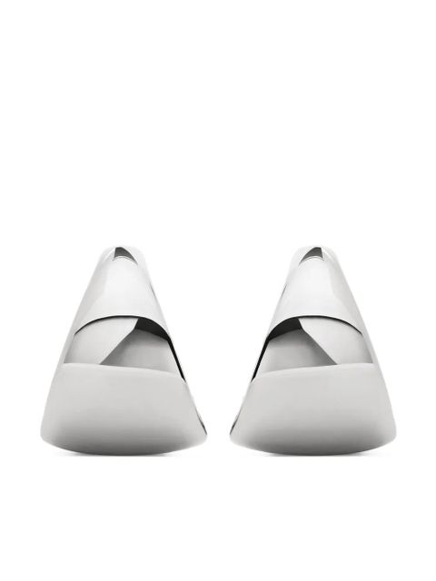 Monica Vinader tapered large hoop earrings - Silver - zdjęcie produktu nr 1