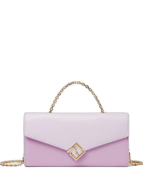 FENDI FF Diamonds leather clutch bag - Purple - zdjęcie produktu nr 1