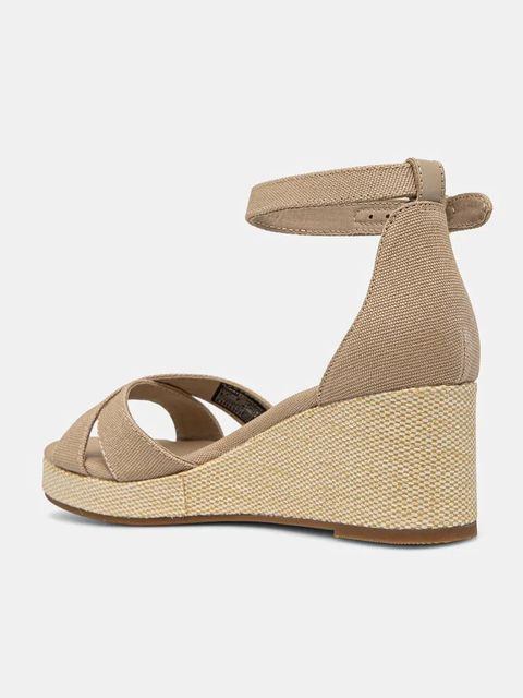 Tommy Hilfiger sandały FLAG CRISS-CROS MID WEDGE ESPAD kolor beżowy FW0FW08481