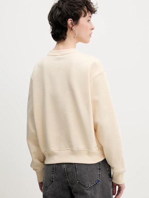 Karl Lagerfeld Jeans bluza bawełniana damska kolor beżowy z nadrukiem A1W20006