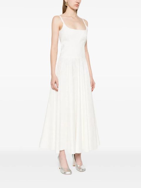 Marni patterned-jacquard cotton midi dress - White