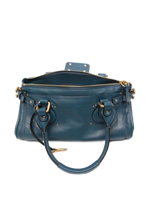 Chloé Paddington grained leather shoulder bag - Blue - zdjęcie produktu nr 2