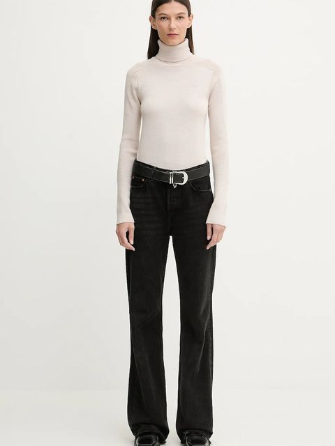 G-Star sweter wełniany Core turtle slim knit - zdjęcie produktu nr 1