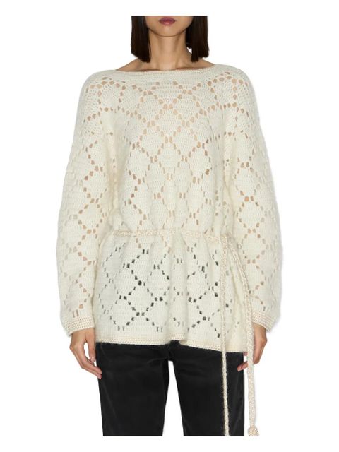 ISABEL MARANT Merida diamond-pattern pullover - Neutrals