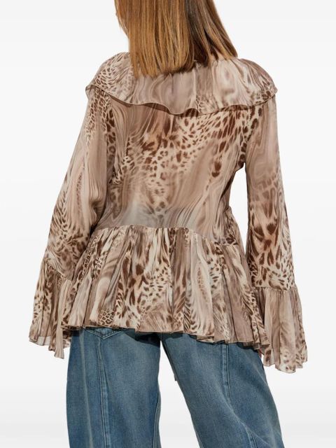 Blumarine printed chiffon blouse - Neutrals