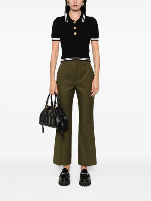 Gucci GG monogram trousers - Green - zdjęcie produktu nr 2