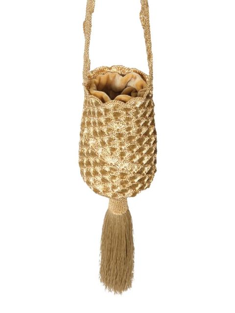 Johanna Ortiz Fate's Bouquet tassel mini bag - Gold