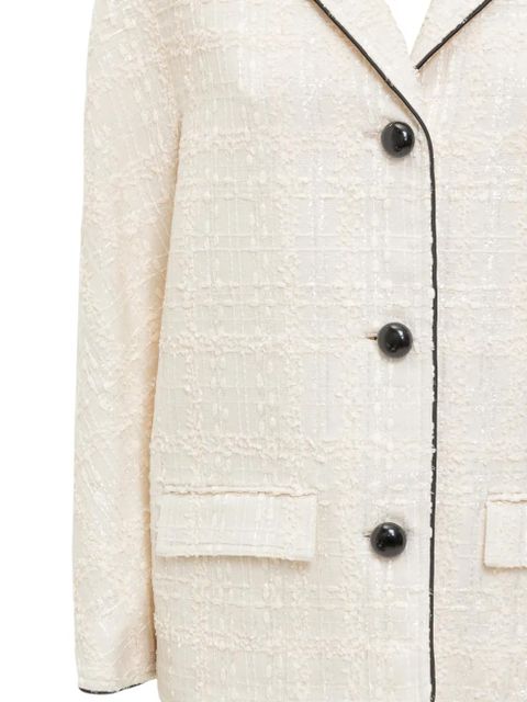 Tory Burch plaid tweed jacket - Neutrals - zdjęcie produktu nr 2